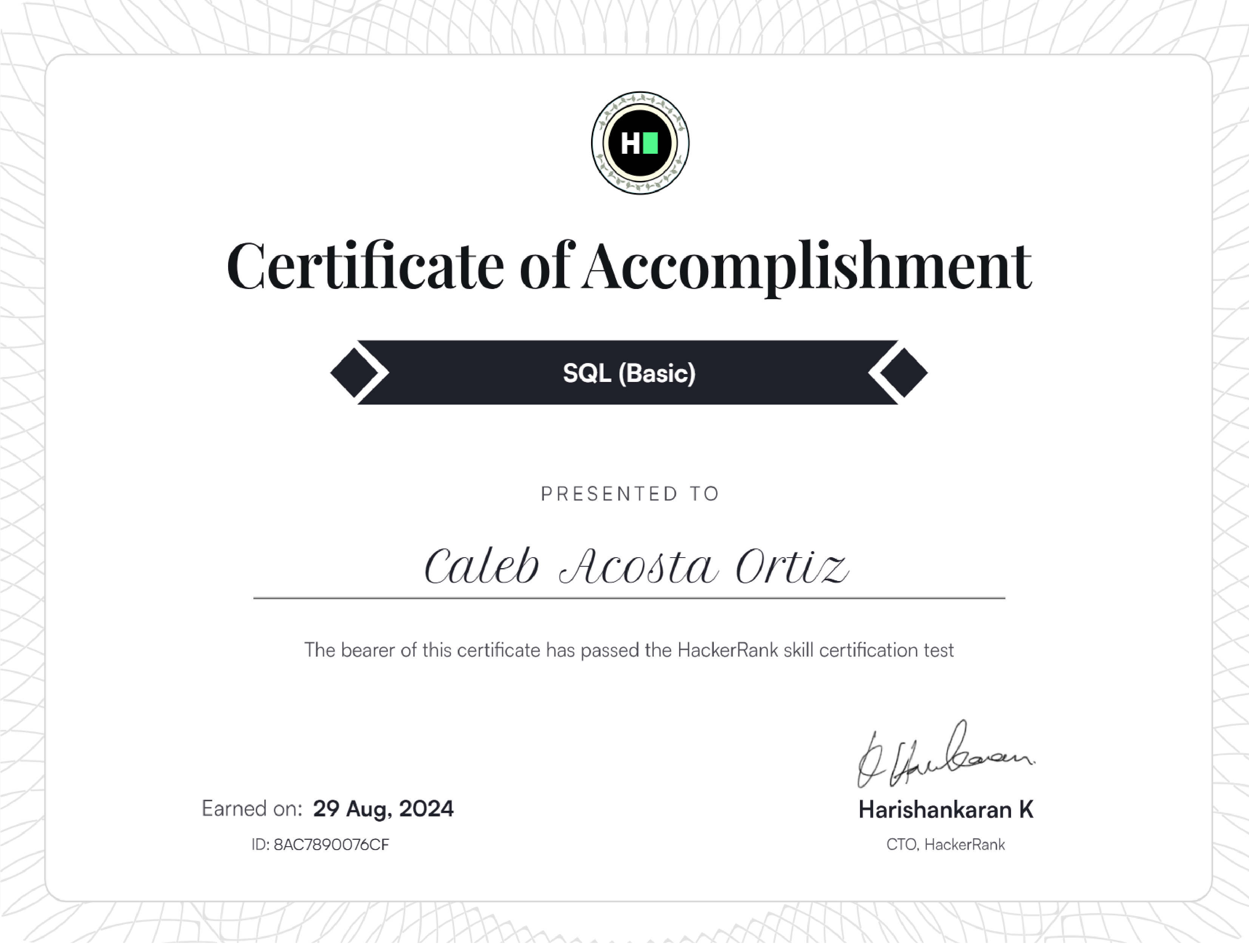 certificate in sql